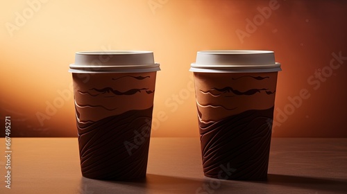 Pair of paper java cups