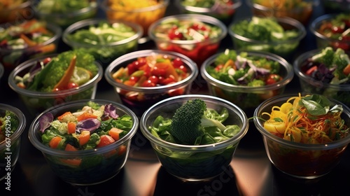 Individually packaged buffet salads