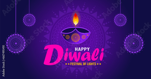 happy diwali festival of lights background design template. Holiday concept. background, banner, placard, card, and poster design template with text inscription and standard color.