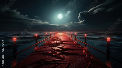 Nighttime red carpet
