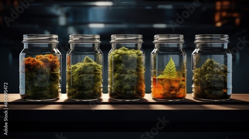 Jars containing cannabis ex...