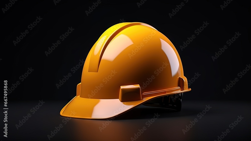 Isolated white background photo of a high quality construction helmet Isolated white background photo of a high quality construction helmet