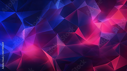 neon low poly network background blue and pink on dark background, polygonal space low poly dark background with connecting dots