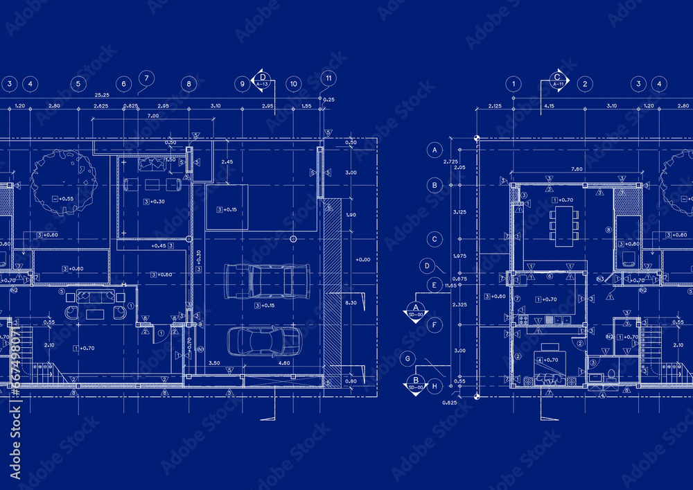 Floor plan designed building on the drawing.
Floor plan designed building on the drawing.