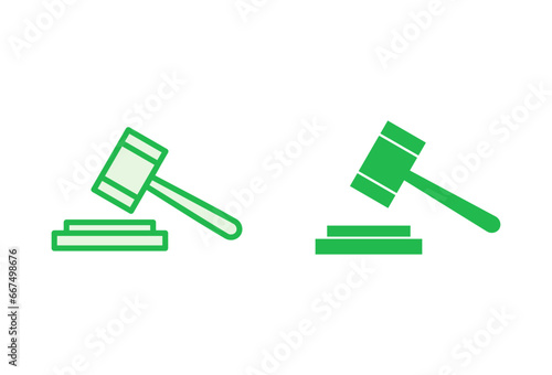 Gavel icon set. judge gavel icon vector. law icon vector. auction hammer
