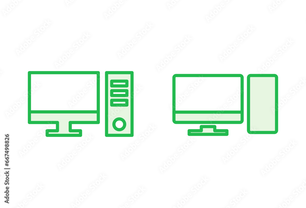 Computer icon set. computer monitor icon vector. Computer icon set. computer monitor icon vector.