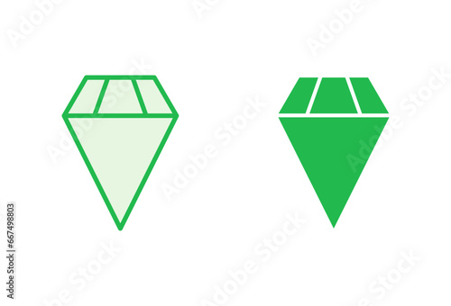 Diamond icon set. diamond gems vector icon.