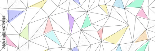 Seamless vector linear pattern forms triangles with colored elements. Vector illustration for textures, textiles, simple backgrounds, covers and banners