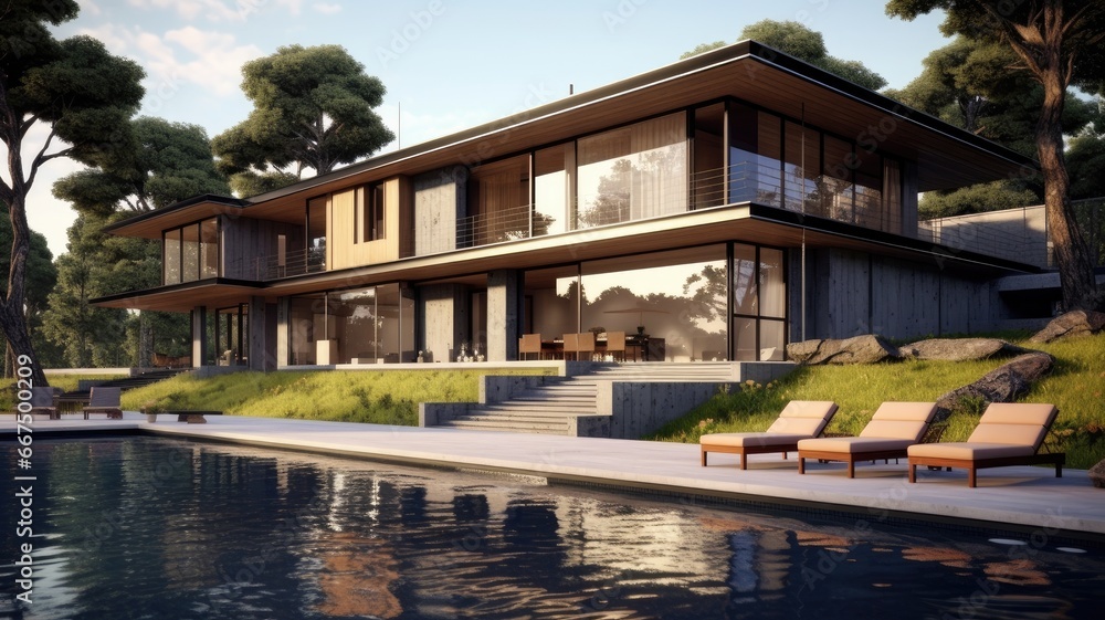Visualize a person using architectural software to create detailed 3D models and renderings of architectural projects