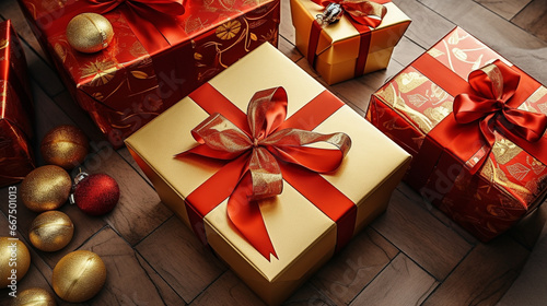 christmas gift box HD 8K wallpaper Stock Photographic Image 