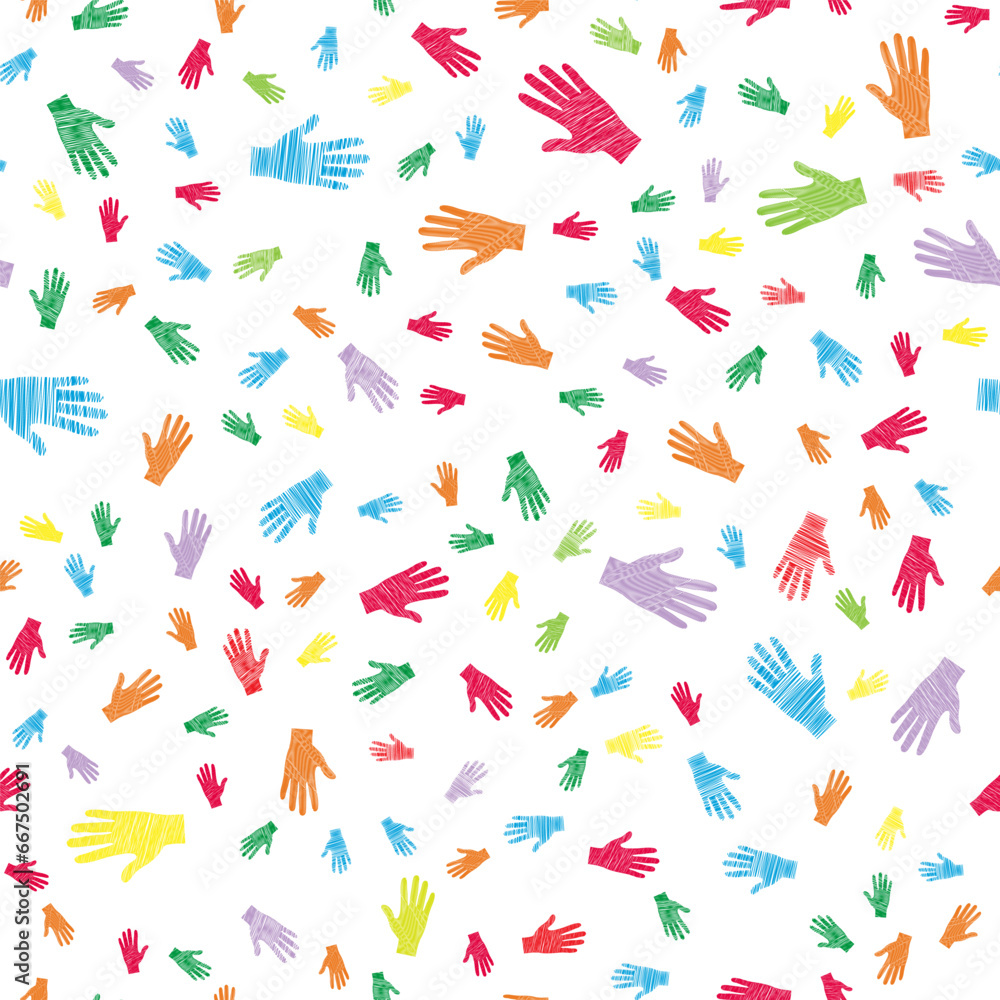 Vector seamless pattern, palm. Doodle style. Stock illustration for backgrounds, textiles and packaging.