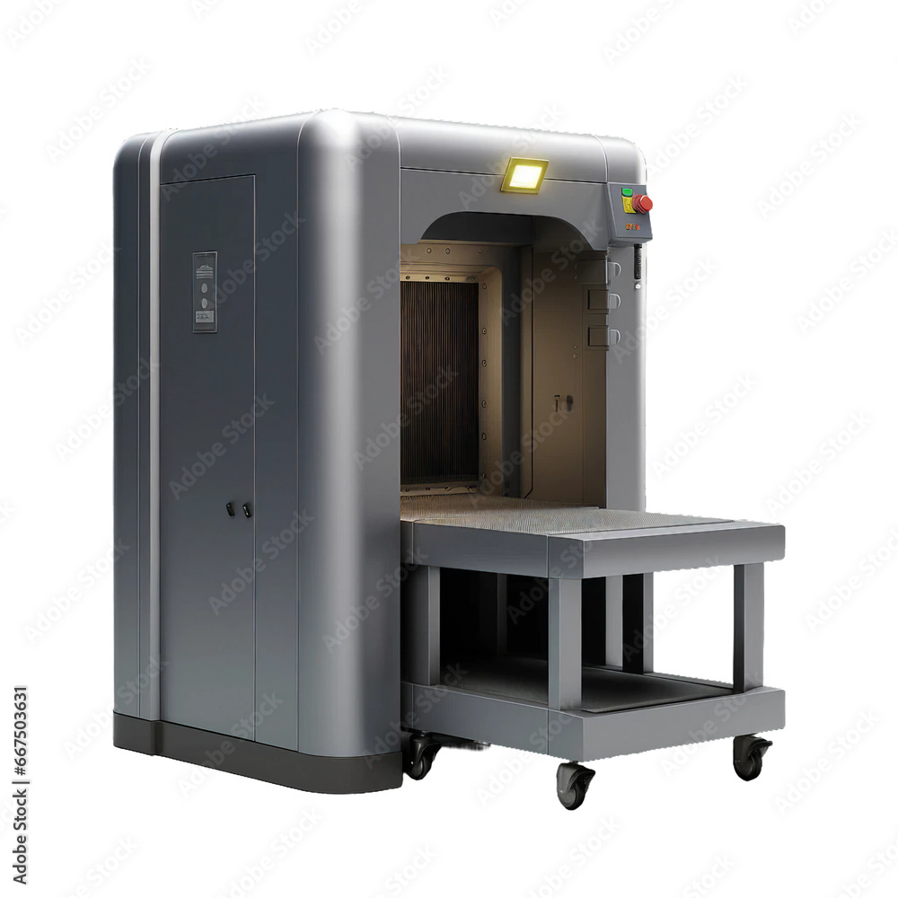 Fototapeta premium Airport security scanner, PNG file, Transparent Background