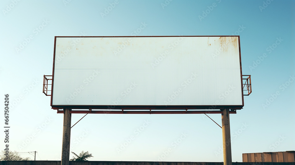 Obraz premium An empty billboard with a copy space, the place for advertising is vacant