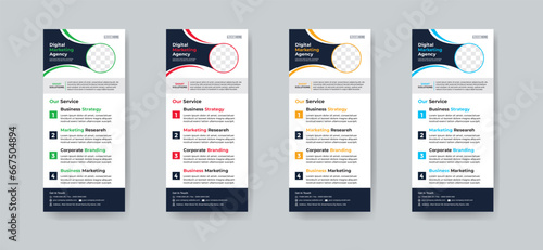 Modern creative corporate business dl flyer or rack card layout concept background flyer brochure cover template for grow up your business to the next level