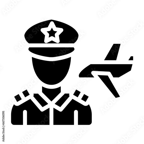 Flight Attendant Icon Style