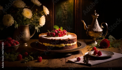 sachertorte  food photography  dim lighting 18633