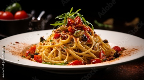 Mouthwatering Experience: Savory Hot Pasta, Studio Setting,