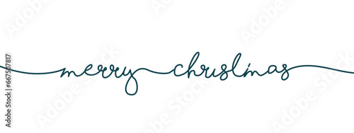 Merry Christmas banner with Christmas decoration