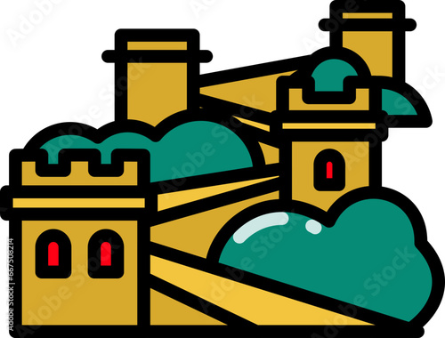 The great wall of china icon