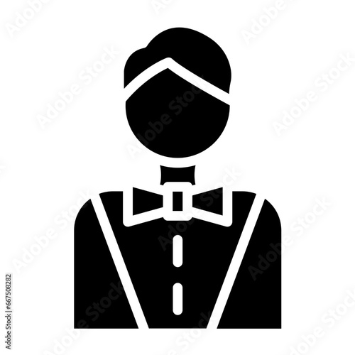 Male Croupier Icon Style