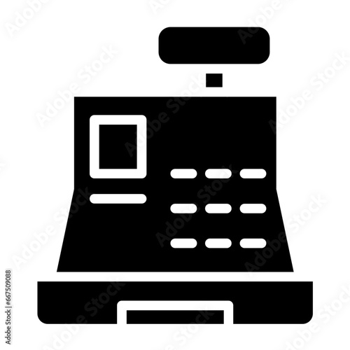 Cashier Machine Icon Style