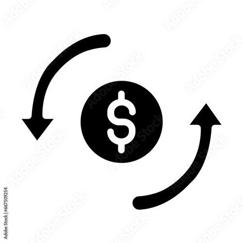 Dollar Exchange Icon Style