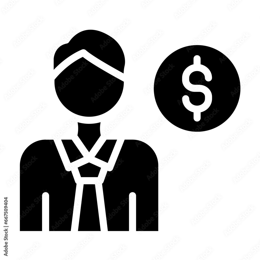 Male Finance Officer Icon Style Male Finance Officer Icon Style
