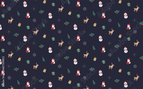 かわいいクリスマスイラストのパターン