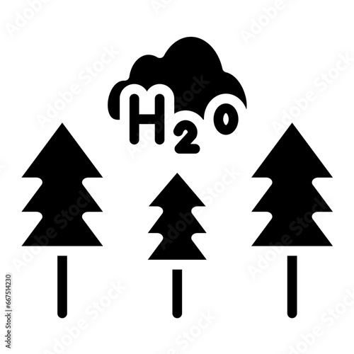 Oxygen Production Icon Style