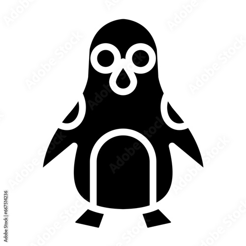 Tablou canvas Penguin Icon Style