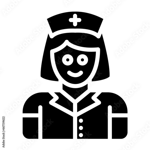 Caregiver Female Icon Style