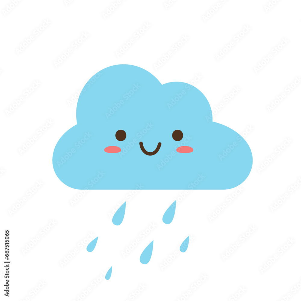 Cloud icon in Kawaii. Kawaii Cloud. Vector illustration in flat style.
Cloud icon in Kawaii. Kawaii Cloud. Vector illustration in flat style.