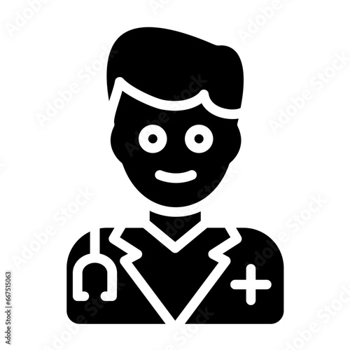 Paramedic Male Icon Style