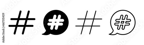 Hashtag icon vector. hashtag simbols