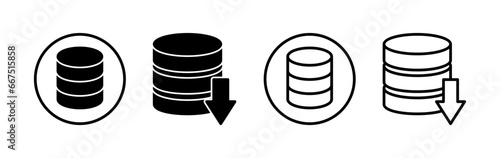 Database icon vector. server icon. storage