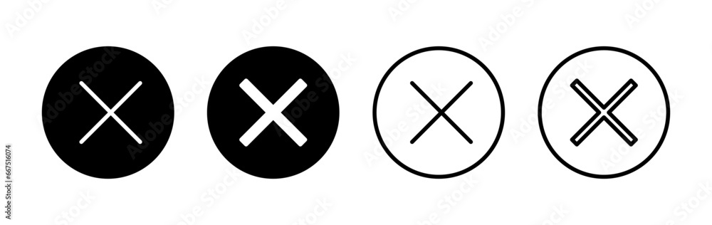 Close vector icon. Delete icon. remove, cancel, exit symbol. - obrazy, fototapety, plakaty 