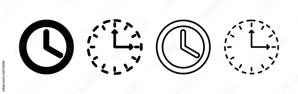 Clock icon. Time icon vector. Clock icon in trendy flat style isolated Clock icon. Time icon vector. Clock icon in trendy flat style isolated