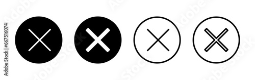 Close vector icon. Delete icon. remove, cancel, exit symbol.