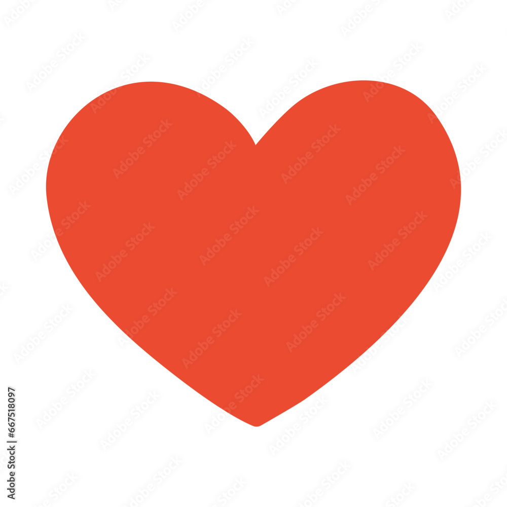 red heart isolated on white