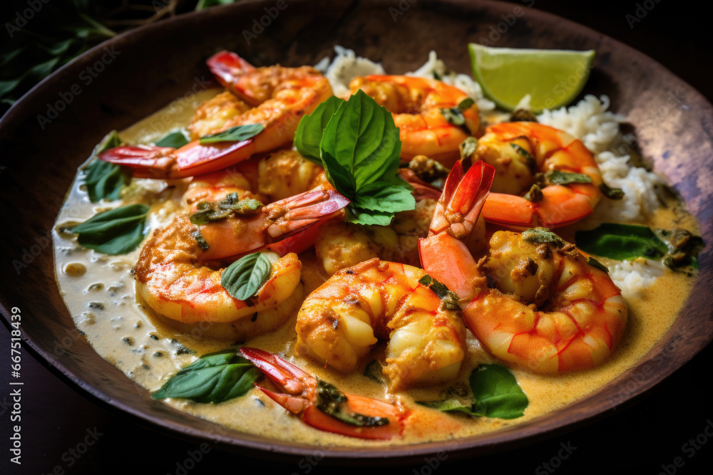 Curry shrimp in coconut milk Curry shrimp in coconut milk