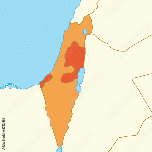 イスラエル周辺地図