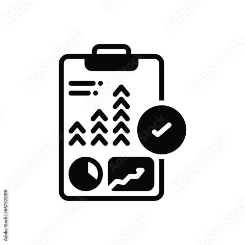 Black solid icon for result