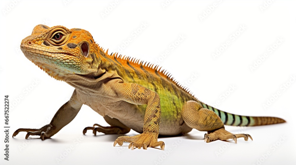Cold-Blooded Creature in Camouflage: Exotic Reptile Crawls in Happy Display generated by AI tool Cold-Blooded Creature in Camouflage: Exotic Reptile Crawls in Happy Display generated by AI tool