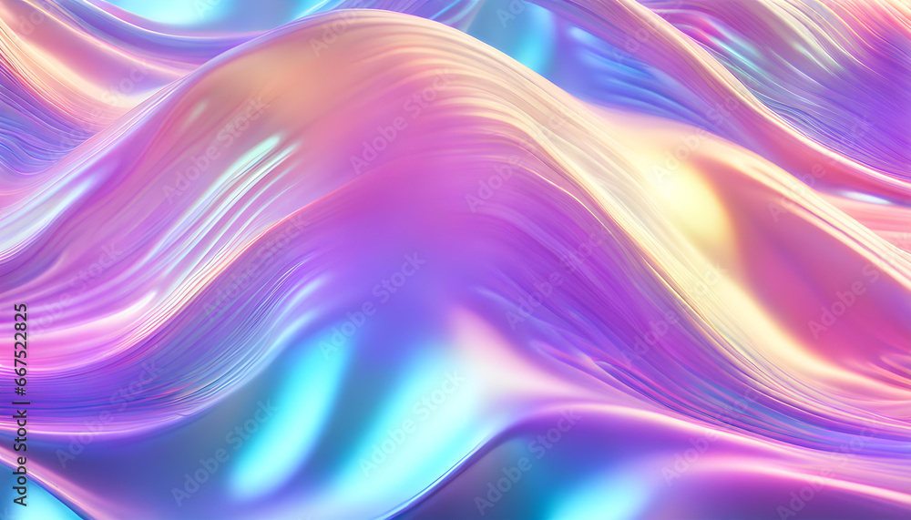 Abstract background of big waves of shiny iridescent pearls Abstract background of big waves of shiny iridescent pearls