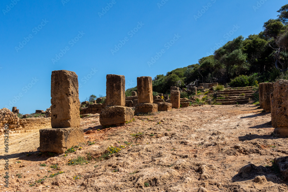 Ruins of the Roman Archeological Park of Tipaza ( Tipasa ), Algeria.