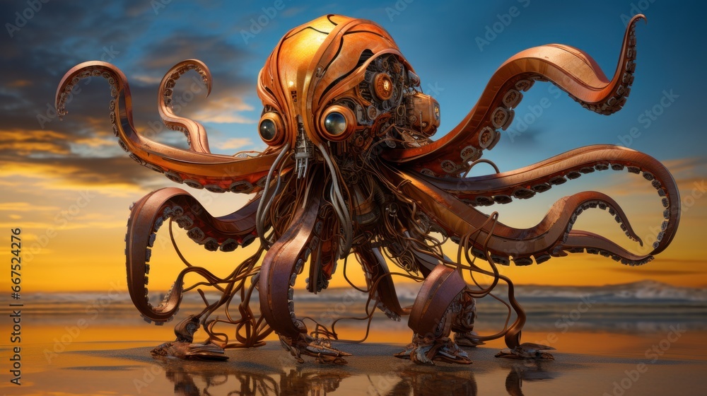 Clockwork Octopus Dance AI Surreal Marvels Clockwork Octopus Dance AI Surreal Marvels