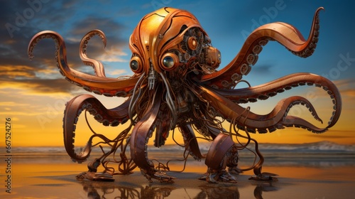 Clockwork Octopus Dance AI Surreal Marvels