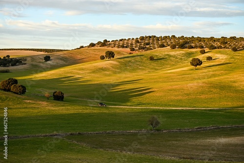 Cerealistic landscape of the Granada Geopark. photo