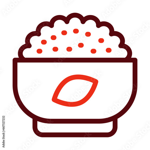 Carbohydrates Thick Line Two Colors Icon Design
