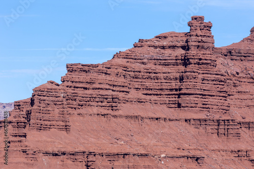 travel usa and north america, Monument Valley, close up view on a mountain side